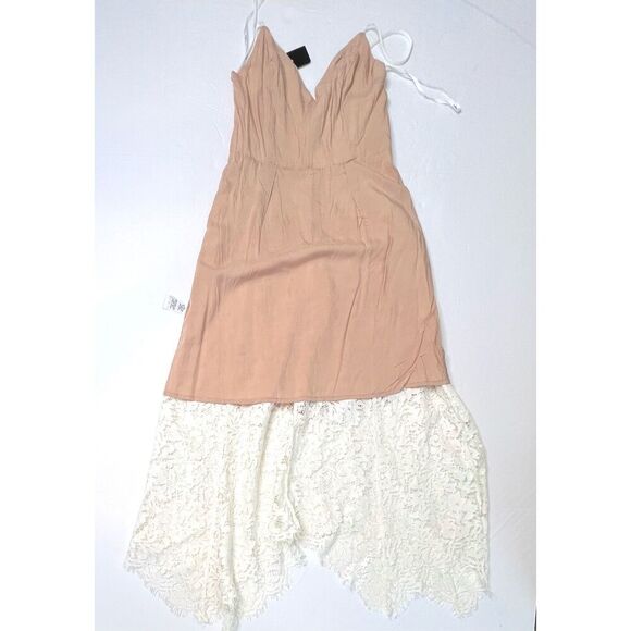 Lulu's One Wish Handkerchief Dress White Lace Midi XS Cruise Wedding Event - Picture 13 of 14